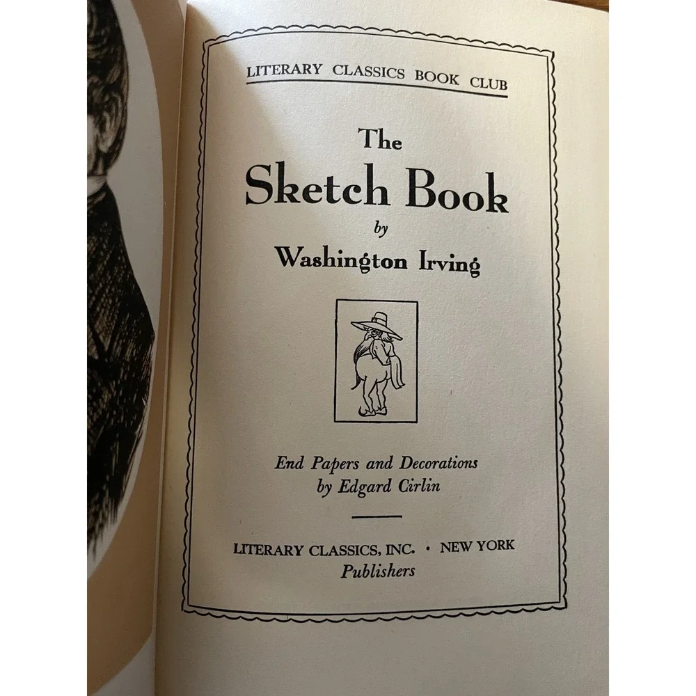 The Sketch Book Washington Irving Literary Classics Book Club Edgard Cirlin Art